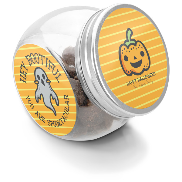 Custom Halloween Pumpkin Puppy Treat Jar (Personalized)