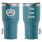 Halloween Pumpkin RTIC Tumbler - Dark Teal - Double Sided - Front & Back