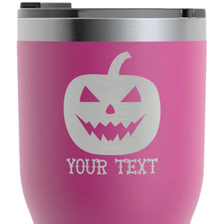 Halloween Pumpkin RTIC Tumbler - Magenta - Laser Engraved - Double-Sided (Personalized)