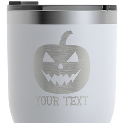 Halloween Pumpkin RTIC Tumbler - White - Engraved Front & Back (Personalized)