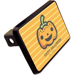 Halloween Pumpkin Rectangular Trailer Hitch Cover - 2" (Personalized)