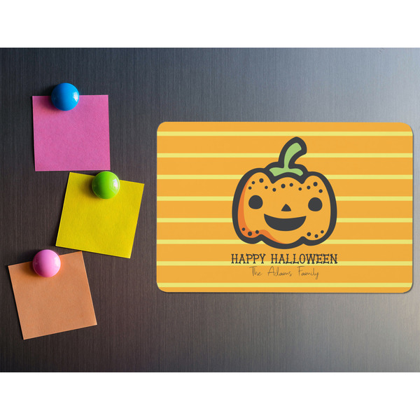 Halloween Pumpkin Rectangular Fridge Magnet - LIFESTYLE