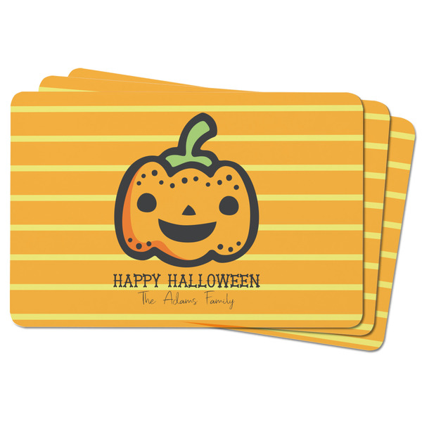 Halloween Pumpkin Rectangular Fridge Magnet - THREE