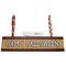 Halloween Pumpkin Red Mahogany Nameplates with Business Card Holder - Straight