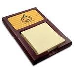 Halloween Pumpkin Red Mahogany Sticky Note Holder (Personalized)