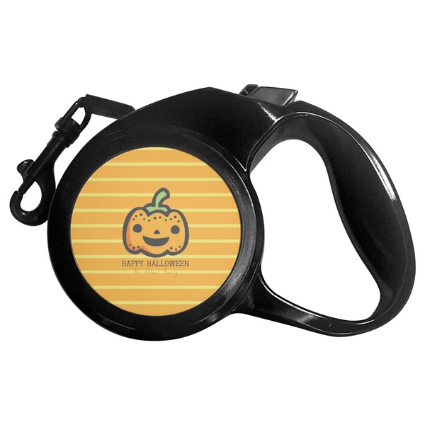 Custom Halloween Pumpkin Retractable Dog Leash - Large (Personalized)