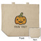 Halloween Pumpkin Reusable Cotton Grocery Bag - Front & Back View