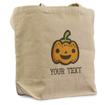 Halloween Pumpkin Reusable Cotton Grocery Bag (Personalized)
