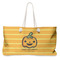 Halloween Pumpkin Large Rope Tote Bag - Front View