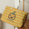 Halloween Pumpkin Large Rope Tote - Life Style