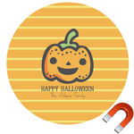 Halloween Pumpkin Round Car Magnet - 10" (Personalized)