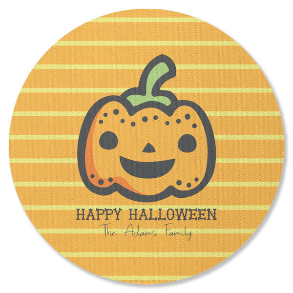 Halloween Pumpkin Round Coaster Rubber Back - Single