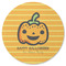 Halloween Pumpkin Round Rubber Backed Coaster (Personalized)