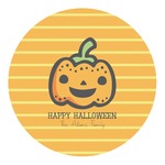 Halloween Pumpkin Round Decal - Small (Personalized)