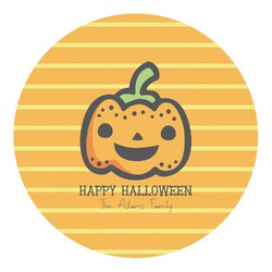 Halloween Pumpkin Round Decal - Medium (Personalized)