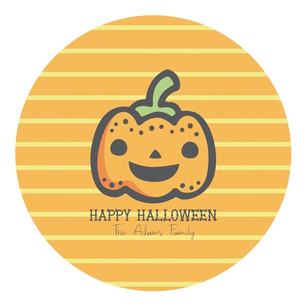 Custom Halloween Pumpkin Round Decal - Large (Personalized)