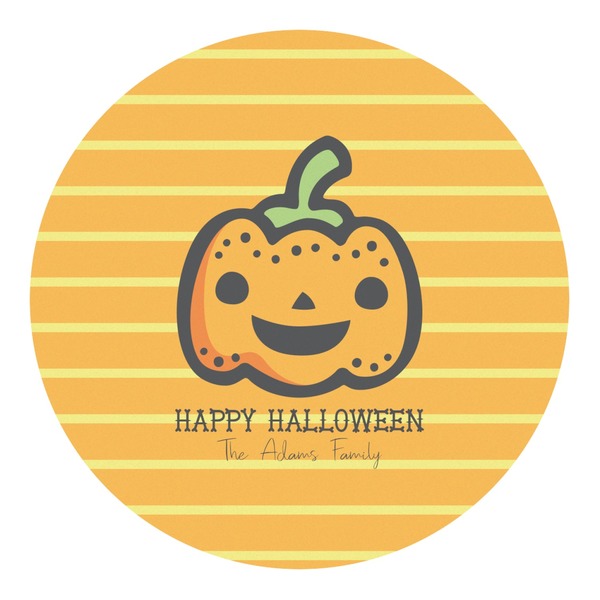 Custom Halloween Pumpkin Round Decal - Small (Personalized)