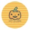 Halloween Pumpkin Round Decal - XLarge (Personalized)