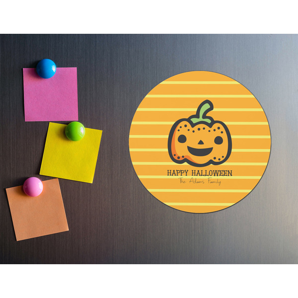 Halloween Pumpkin Round Fridge Magnet - LIFESTYLE