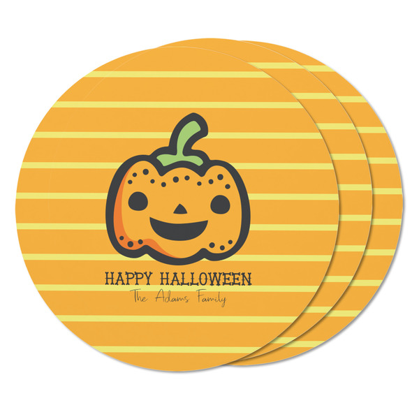 Halloween Pumpkin Round Fridge Magnet - THREE