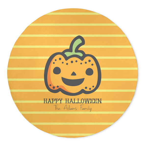 Custom Halloween Pumpkin 5' Round Indoor Area Rug (Personalized)