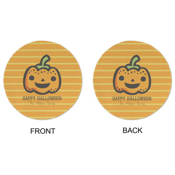 Halloween Pumpkin Round Linen Placemats - APPROVAL (double sided)