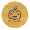 Halloween Pumpkin Round Linen Placemats - FRONT (Double Sided)
