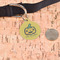 Halloween Pumpkin Round Pet ID Tag - Large - In Context