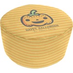 Halloween Pumpkin Round Pouf Ottoman (Personalized)