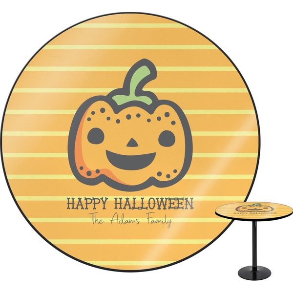 Custom Halloween Pumpkin Round Table - 30" (Personalized)