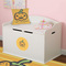 Halloween Pumpkin Round Wall Decal on Toy Chest