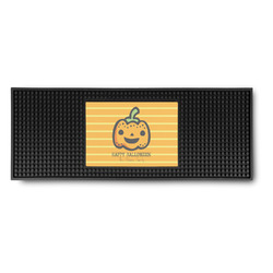 Halloween Pumpkin Rubber Bar Mat (Personalized)