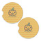 Halloween Pumpkin Sandstone Car Coasters - Set of 2