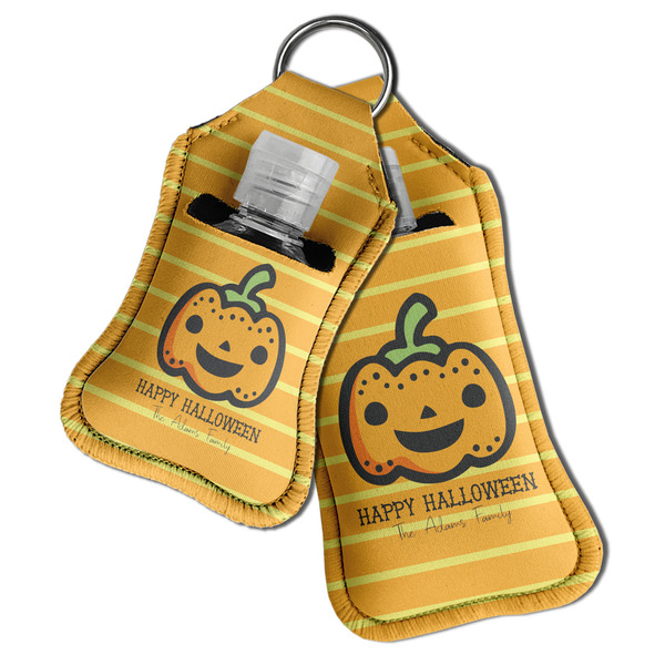 Halloween Pumpkin Sanitizer Holder Keychain - Both in Case (PARENT)