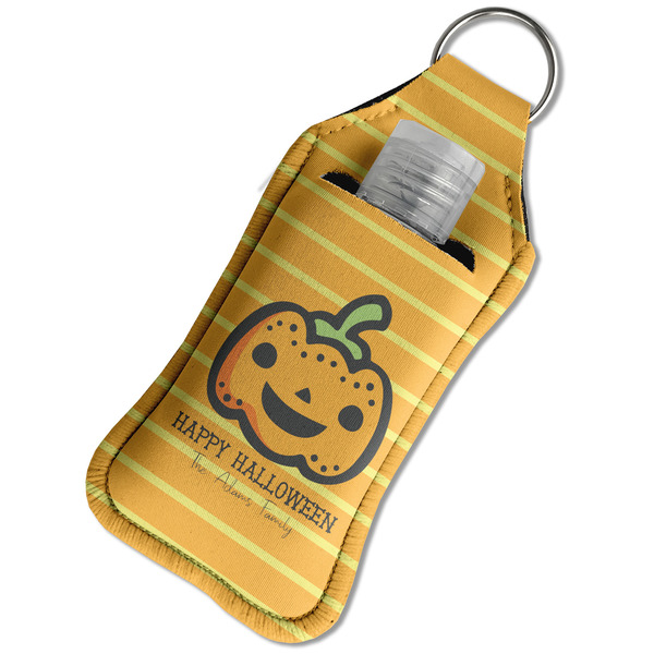 Halloween Pumpkin Sanitizer Holder Keychain - Large in Case