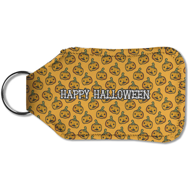 Halloween Pumpkin Sanitizer Holder Keychain - Small (Back)