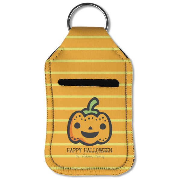 Halloween Pumpkin Sanitizer Holder Keychain - Small (Front Flat)