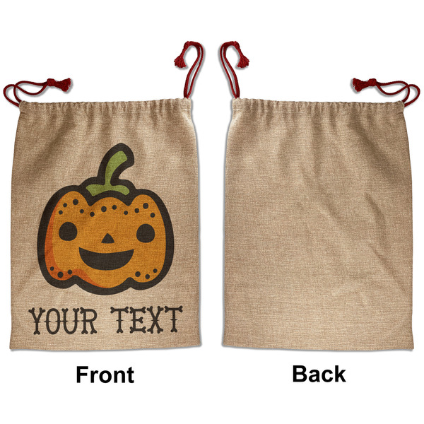 Halloween Pumpkin Santa Bag - Approval - Front