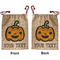 Halloween Pumpkin Santa Sack - Front & Back (Personalized)