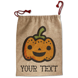 Halloween Pumpkin Santa Sack - Front (Personalized)