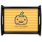 Halloween Pumpkin Black Wooden Tray - Large (Personalized)