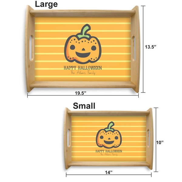 Halloween Pumpkin Serving Tray Wood Sizes