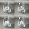 Halloween Pumpkin Set of Four Personalized Stemless Wineglasses (Approval)