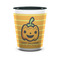Halloween Pumpkin Ceramic Shot Glass - 1.5 oz - Two Tone - Set of 4 (Personalized)
