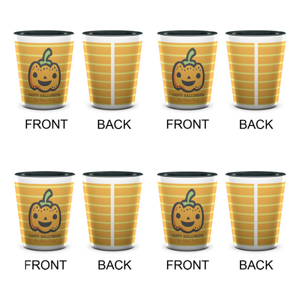 Halloween Pumpkin Shot Glassess - Two Tone - Set of 4 - APPROVAL