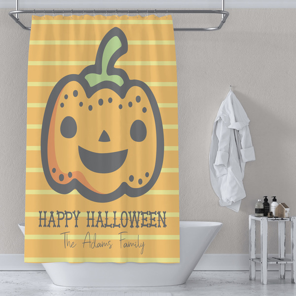 Halloween Pumpkin Shower Curtain Lifestyle