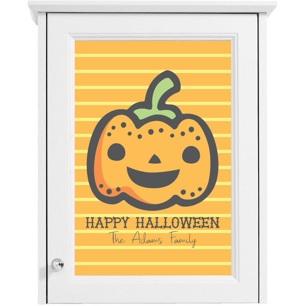 Halloween Pumpkin Single White Cabinet Decal