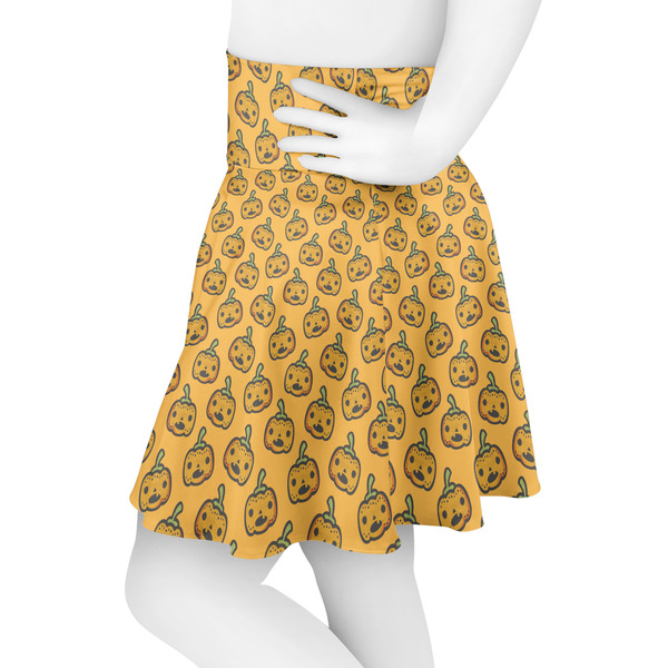 Halloween Pumpkin Skater Skirt - Side