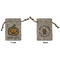 Halloween Pumpkin Small Burlap Gift Bag - Front & Back (Personalized)