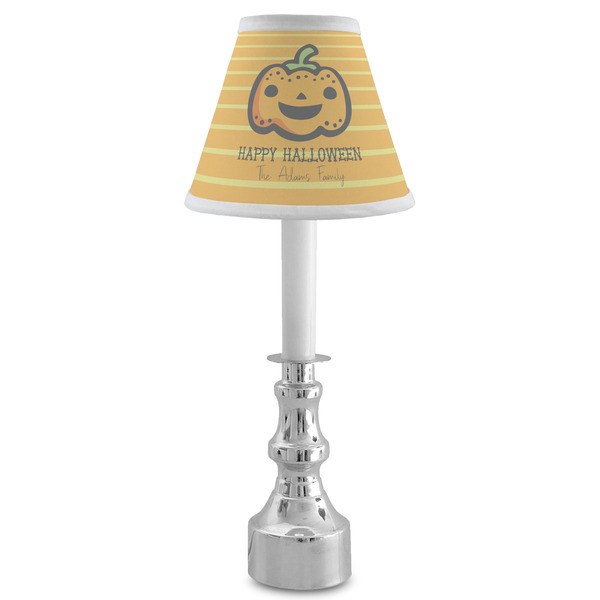 Halloween Pumpkin Small Chandelier Lamp - LIFESTYLE (on candle stick)